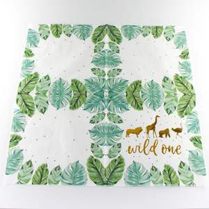 <span class=keywords><strong>Jungle</strong></span> Safari Animal feuilles de palmier serviettes fête serviettes de table jetables pour sauvage un anniversaire fête décoration bébé douche - Product Image 4