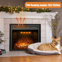 Luxstar Cheminée électrique de 36 pouces Insert Offre Spéciale Chauffage décoratif intégré Flammes multicolores Feu Télécommande 1500W