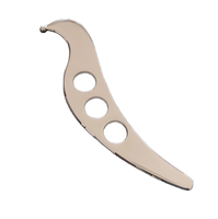 Masseur méridien musculaire lâche, type un couteau fascial à trois trous IASTM outil en acier inoxydable Gua Sha