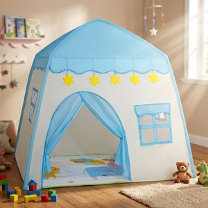 Tente de jeu pliable pour enfants en forme de château, grande taille, en tissu doux, pour chambre de bébé - Product Image 6