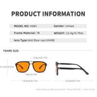 Sunray OEM ODM Fournisseur en gros Personnalisé Classique Confortable Léger Durable Flexible TR90 Lentille AC Anti-lumière bleue pour la fatigue oculaire numérique