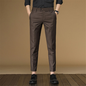 Nibesser — <span class=keywords><strong>pantalon</strong></span> Slim à carreaux <span class=keywords><strong>pour</strong></span> hommes, coupe crayon, style décontracté à poches imprimées, vente en gros, 2021 - Product Image 4