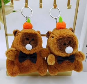 Chất Lượng Cao 4Inch Capybara Móc Chìa Khóa Thiết Kế Sáng Tạo Dễ Thương <span class=keywords><strong>Mini</strong></span> Sang Trọng Móc Khóa Bong Bóng Nhổ Đồ Chơi Mặt Dây Chuyền Keychain Hàng Loạt - Product Image 1