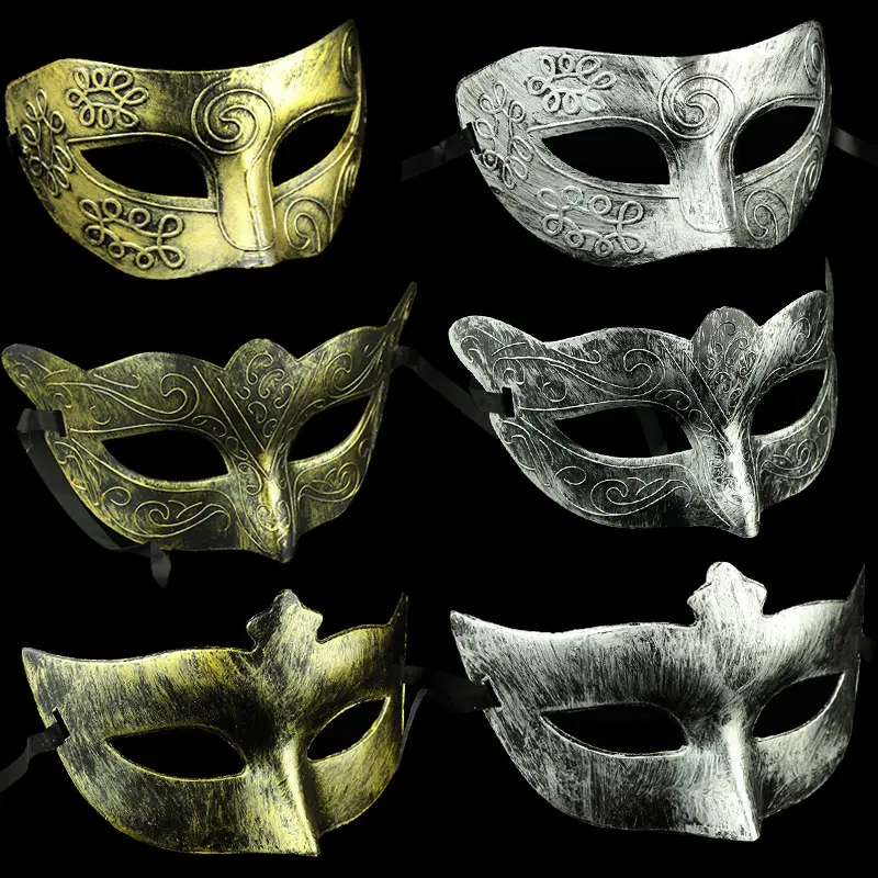 Masquerade Mask Venetian Halloween Costume Metal Mask Party Costume Ball Wedding Party Mask For Party Decoration