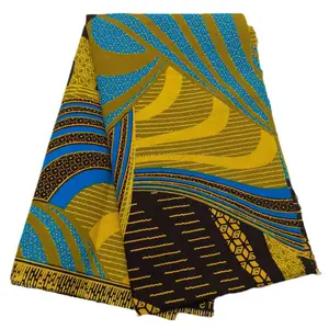 Tissus africains en cire 6 Yards Prints 100% Polyester Tissu en cire 6 yards Tissu africain en cire imprimé batik africain