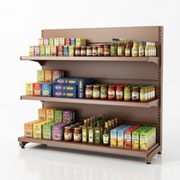 Étagère Gondole en Fer pour Papeterie, Librairie, Pharmacie, 6 Niveaux Ajustables, Capacité 100 kg, Noir et Blanc, Présentoir de Détail