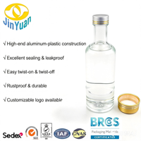 Muestra Gratuita de Tapa de Rosca de Aluminio Reutilizable Ecológica de 100 ml para Botellas de Vodka y Licores, a Prueba de Fugas y Personalizable