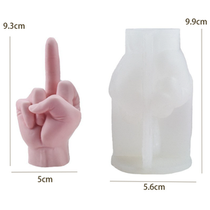 3D Large Size DIY Finger Shape Mould Soap Mold Silicone <strong>Fun</strong> Despised Gesture <strong>Candle</strong> Molds for <strong>Candle</strong> Making - Product Image 6