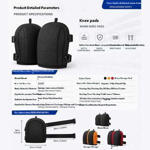 Genouillères de travail Aofit, coussin en éponge haute densité, sangles élastiques réglables, protection des <span class=keywords><strong>genoux</strong></span> <span class=keywords><strong>pour</strong></span> la construction, le jardinage, le revêtement de sol - Product Image 6