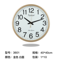 Jam Dinding Modern Scenic Needle ABS dengan Angka Besar yang Mudah Dibaca, Bingkai Kaca 30cm untuk Ruang Tamu, Dapur, Kantor