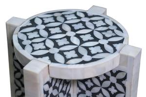 Table basse en os incrusté de luxe au design unique, meubles faits à la main pour la décoration du salon, au meilleur prix du marché - Product Image 4