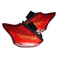 CYH 17" Anneaux lumineux à roue de poursuite double face à 5 rangées + 10 éclairages LED de rock synchronisés pour éclairage de dessous de caisse Ford Focus, feux arrière LED