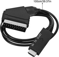 Nuevo Convertidor de HD a SCART, Adaptador de Video HD 1080P, Compatible con NTSC y PAL, Dos Estándares de Salida de TV