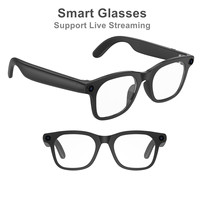 Lunettes Intelligentes de Diffusion en Direct avec Support OEM, Application, BT+Wifi, Caméra 12MP, Traduction IA, Capture Vidéo, 32 Go, 4 Micros, Audio Bidirectionnel