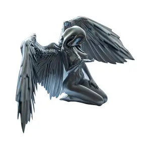 Art Angel Female Art Angel Weibliche Flügel Kniender Umhang Hut Indoor Wings Angel Resin Ornamente