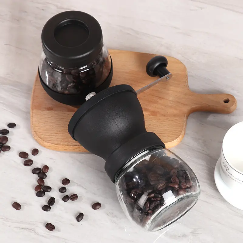 Yeni varış özel Logo kahve değirmeni büyük kapasiteli ayarlanabilir manuel kahve çekirdeği değirmeni