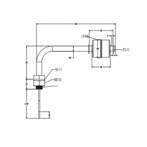 مستشعر مستوى السوائل من الفولاذ المقاوم للصدأ على شكل حرف L بطول 120 مم، أداة قياس المستوى، مستشعر عائم للوقود والماء، مفتاح استشعار 220 فولت - Product Image 6