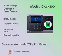 ZK Iclock300 Çalışan İş Kayıt Yazılımı Parmak İzi Taşınabilir Zaman Takip Cihazı HD TFT Ekranlı Punch Clock