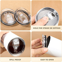 Approvisionnement direct d'usine Shuixi moderne jetable 20oz/12oz bouchon de paille couvercle en plastique étanche micro-ondes lave-vaisselle sûr fête maison