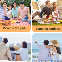 Manta de Picnic Impermeable Oxford Resistente JLD, para Exteriores y Playa, Portátil para Camping y Senderismo, Diseño Rectangular de 0.2mm de Grosor
