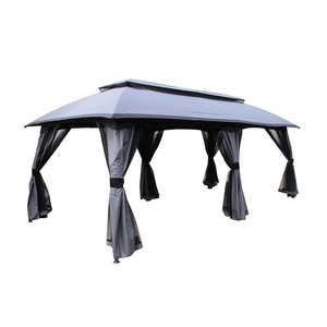 Gazebo <span class=keywords><strong>para</strong></span> <span class=keywords><strong>Patio</strong></span> Exterior <span class=keywords><strong>de</strong></span> 10x12 pies, Carpa <span class=keywords><strong>de</strong></span> Jardín <span class=keywords><strong>de</strong></span> 3x6 m con <span class=keywords><strong>Techo</strong></span> Arqueado, Gazebo con Mosquitera y Paredes Laterales <span class=keywords><strong>de</strong></span> <span class=keywords><strong>Lona</strong></span> - Product Image 1