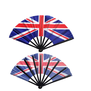 Éventail pliant à main avec logo personnalisé, drapeau national, grand éventail <span class=keywords><strong>de</strong></span> rave, éventail pop, éventails claquants pour le refroidissement estival - Product Image 2