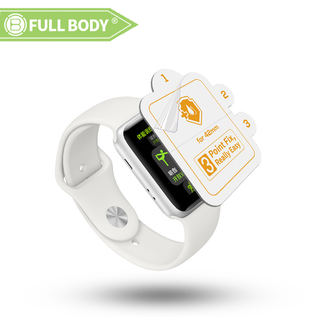 Best Selling Tpu Full Cover Anti Scratch 3d Curved Guard Protector Film for Watch Screen Protector 38mm 42mm