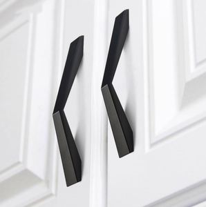 WEKIS Modern Matte <b>Black</b> Zinc Kitchen Cabinet <b>Door</b> Long Handle Pulls for Dresser and Bedroom Cabinets - Product Image 5