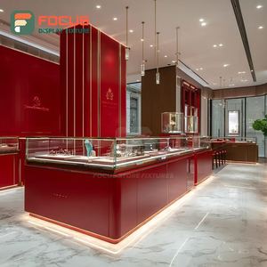 Minimalist Luxury Jewelry Display Cabinet Laminated Finish Jewelry Shop Showcase Cabinet - Product Image 3