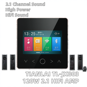 TL-JX803 Controller Musicale Bluetooth con Display IPS da 3 Pollici, <span class=keywords><strong>Amplificatore</strong></span> a <span class=keywords><strong>4</strong></span> <span class=keywords><strong>Canali</strong></span> 120W, USB, Scheda SD, 110-240V per Musica Domestica - Product Image 2