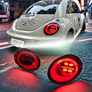 TYPY <b>Red</b> New <b>LED</b> Car <b>Lights</b> for Volkswagen Beetle 2006-2010 High/Low Brake/Water Turn Back <b>Light</b> Assembly - Product Image 2