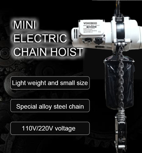 Berat Lampu Satu Fase 110V/220V, Kerekan Rantai Elektrik <span class=keywords><strong>Mini</strong></span> <span class=keywords><strong>250Kg</strong></span> 0.5T 1T untuk Mengangkat - Product Image 3