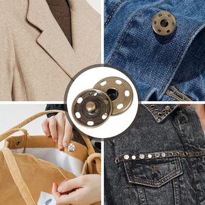 Ensembles de boutons-pression en laiton à coudre, en pouces et en millimètres, grands et robustes, en métal, pour tissus, manteaux, vestes, sacs, sacs à main, boutons-pression - Product Image 5