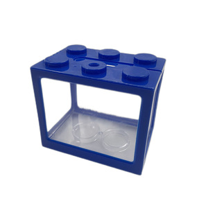 Groothandel Mini Desktop Betta <span class=keywords><strong>Aquarium</strong></span> Milieuvriendelijk Plastic Goudvis <span class=keywords><strong>Aquarium</strong></span> Vierkant Bouwsteen Decoratief Huis Kunst Modulair - Product Image 6