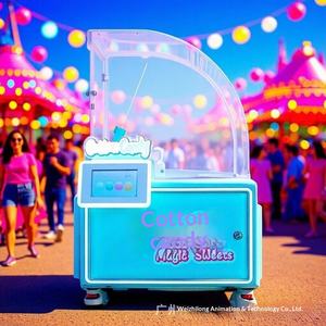 新型半自動綿菓子製造機 キャンディフロスメーカー シュガーミニ自動販売機 スイープコード 商業・家庭用 3 - Product Image 3