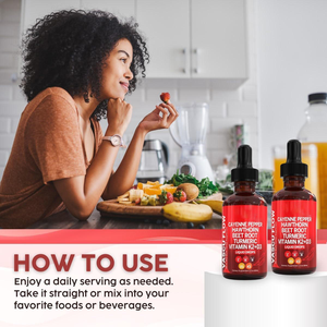 Complément Énergétique Liquide OEM en Promotion : Gouttes de Poivre de Cayenne, D3K2, Poudre de Betterave et Curcumine - Product Image 3