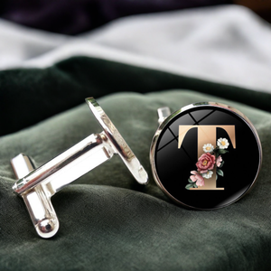 <span class=keywords><strong>Gemelli</strong></span> in lega DIY26 incisi decorazione Totem <span class=keywords><strong>con</strong></span> <span class=keywords><strong>lettere</strong></span> personalizzate regalo di nozze da uomo - Product Image 4