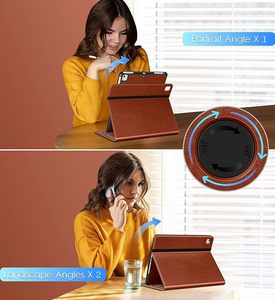 Étui pour iPad 6e/5e génération 9,7 pouces <span class=keywords><strong>2018</strong></span>/2017 et pour iPad Air 2/1, housse de protection en cuir premium pivotante à 360 degrés avec support et porte-stylet - Product Image 5