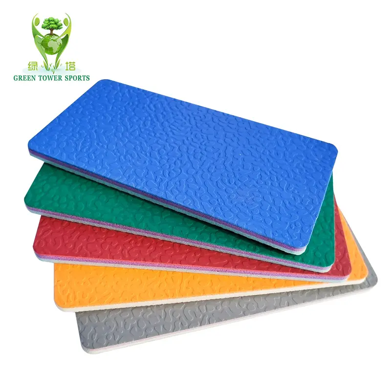 BWF Badminton Pvc Floor Tile Green/Blue/Yellow/ Red/ Gray Fitness Outdoor Indoor PVC Flooring
