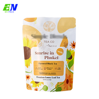 Sachets de thé en gros, qualité alimentaire, thermoscellage, impression numérique, MOQ 100 pièces, motifs multiples, surface mate, pochette refermable avec fermeture éclair