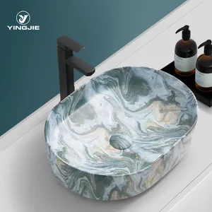 ceramic sanitary wares marble hand wash basin washing sink for bathroom