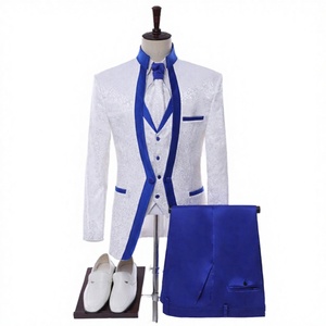 Costume trois pièces décontracté et professionnel pour homme, respirant et antistatique, grandes tailles XS-4XL, ensemble pour marié et témoin - Product Image 2