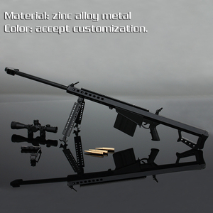 Modèle de pistolet d'assemblage Barrett M82A1, modèle M4A1 Ar18 noir, modèle de pistolet en métal 1:3, jouet de pistolet sûr, miniature - Product Image 3
