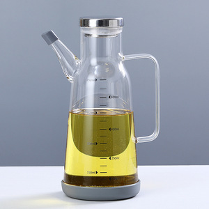 750ml transparent cooking olive oil glass storage jar bottle pot