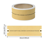 Étiquette autocollante en papier kraft à fermeture éclair facile à déchirer, autocollant de sécurité pour l'étiquetage des boîtes d'expédition et la fermeture des colis