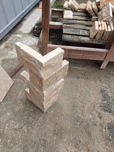 หินวีเนียร์บางแบบธรรมชาติสีเบจคลาสสิก รูปทรงสี่เหลี่ยมจัตุรัสและสี่เหลี่ยมผืนผ้า สำหรับบุผนัง - Product Image 4