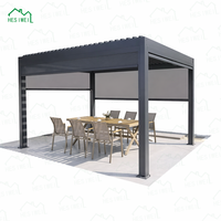 Pergola motorisée entièrement automatique sur mesure en aluminium à lames orientables pour extérieur