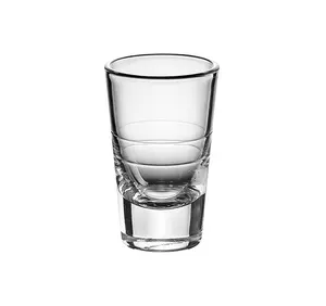 Kalınlaşmış alt ruhu atış cam 120ml U şekli küçük cin fincan Mini bardak Tequila likör votka Soju kahramanca tatlı şarap bardağı