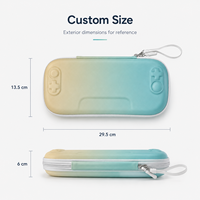 Étui de protection portable pour console de jeu en EVA personnalisé avec fermeture éclair, étanche, antichoc, coque rigide, 2-3 compartiments, sac de transport et de rangement