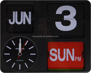 Số Lớn Treo Tường Lật Đồng Hồ/Lịch Retro Cổ Điển Kỹ Thuật Số Lật Lịch Xuống Trang Đồng Hồ Cho Trang Trí Nội Thất - Product Image 3